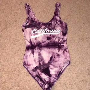 purple tie dye bodysuit